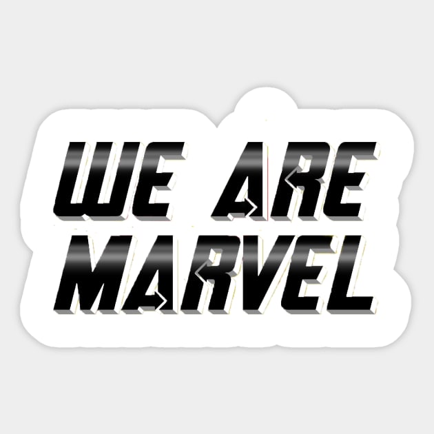 We Are Marvel Pod Stacked Sticker by We Are Marvel Pod